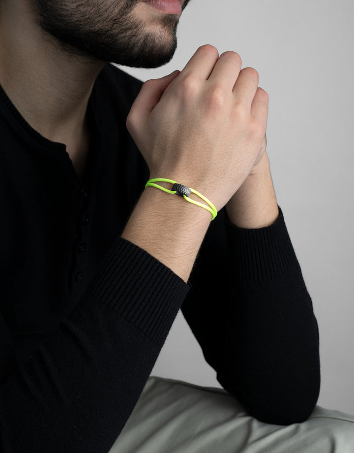 Carbon Regent Cord Bracelet