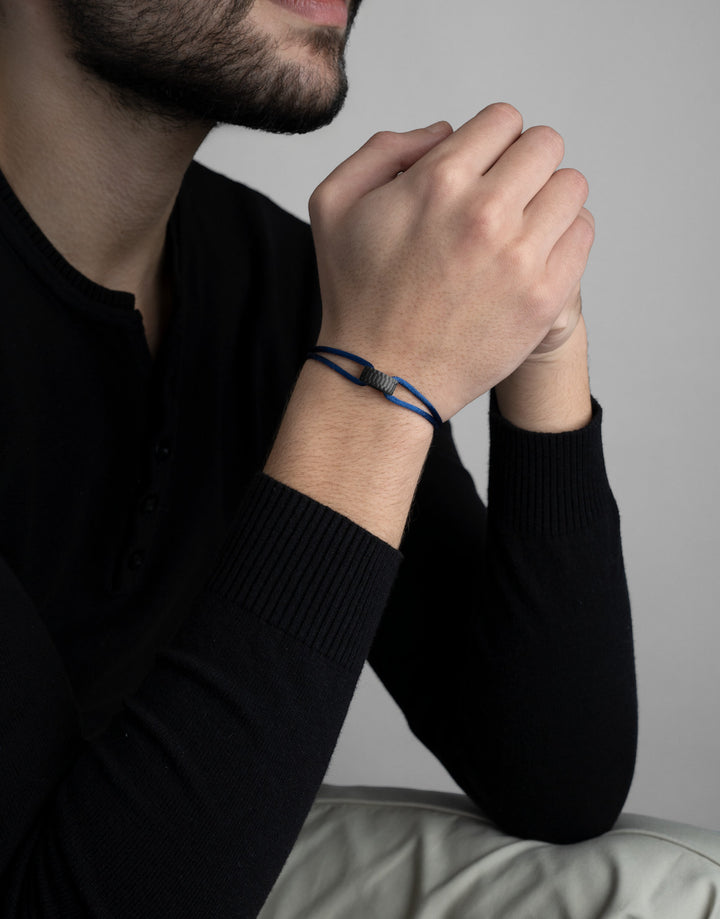 Carbon Regent Cord Bracelet