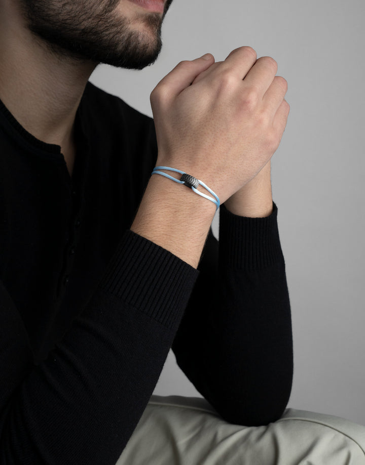Carbon Regent Cord Bracelet