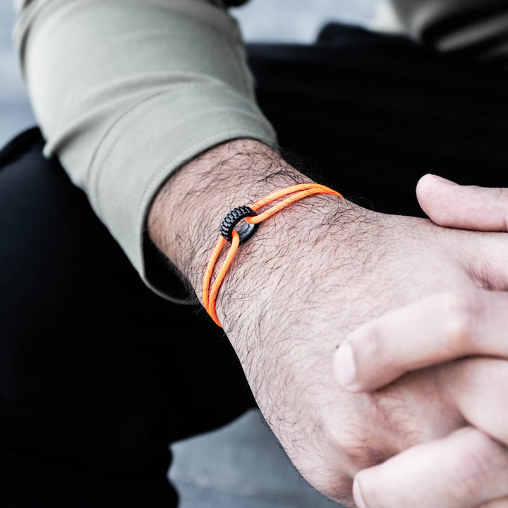 Carbon Regent Cord Bracelet
